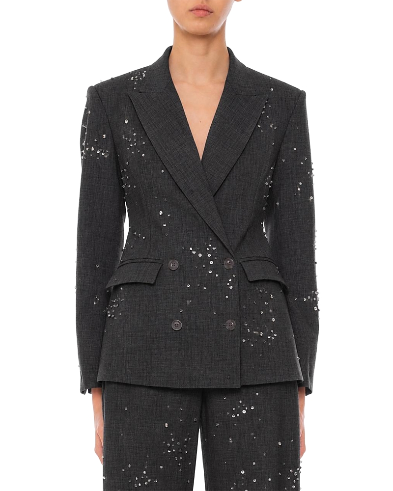 DES_PHEMMES Embellished Double Breasted Blazer