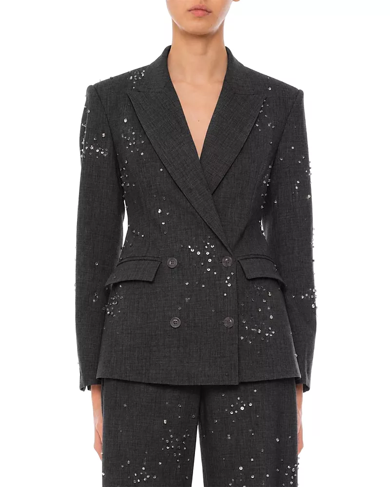 DES_PHEMMES Embellished Double Breasted Blazer