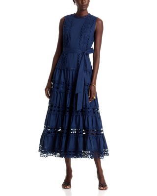 London Embroidered Eyelet Maxi Dress