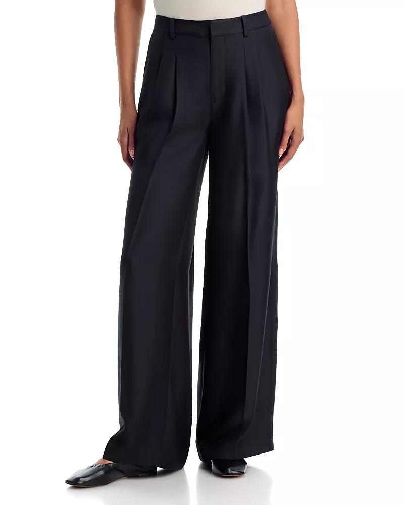 Lisa Yang Silk Wide Leg Pleated Pants
