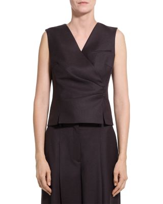 Sleek Wool Wrap Vest