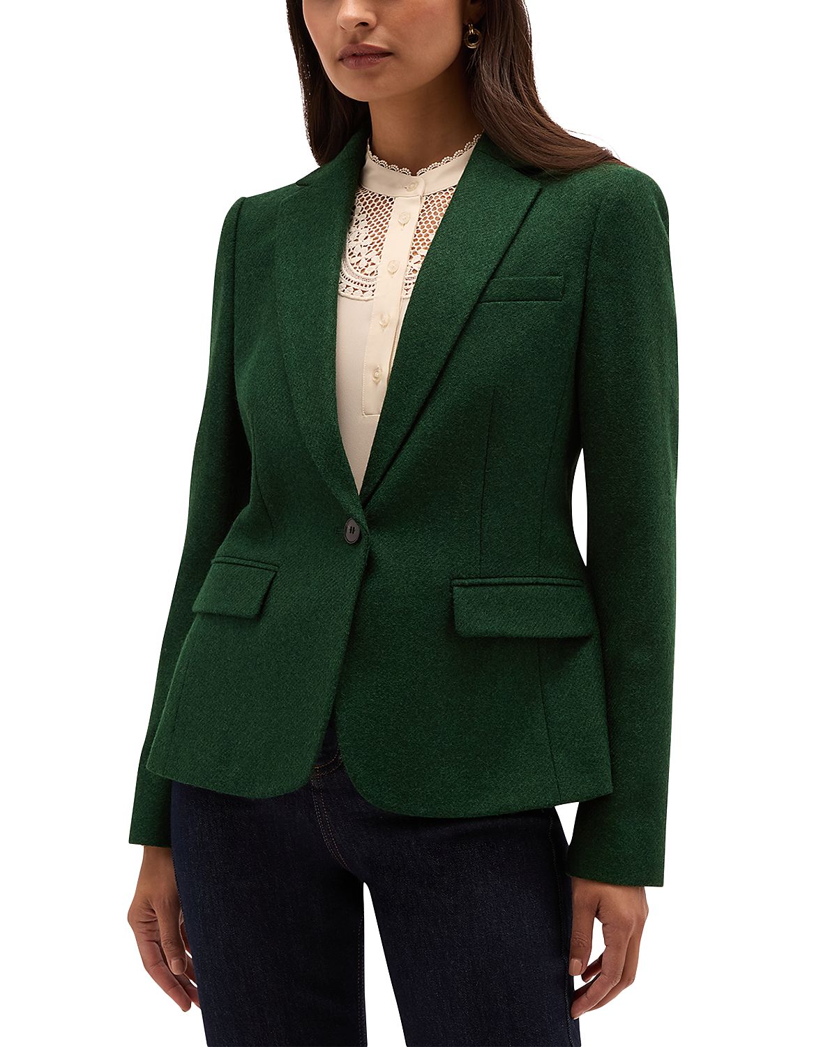 Hobbs London Blake Wool Notched Collar Jacket