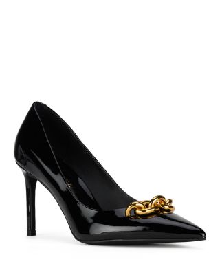 Women's Nikia Patent Chain Detail Pumps