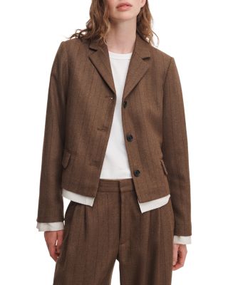 Lawrence Wool Blend Crop Blazer