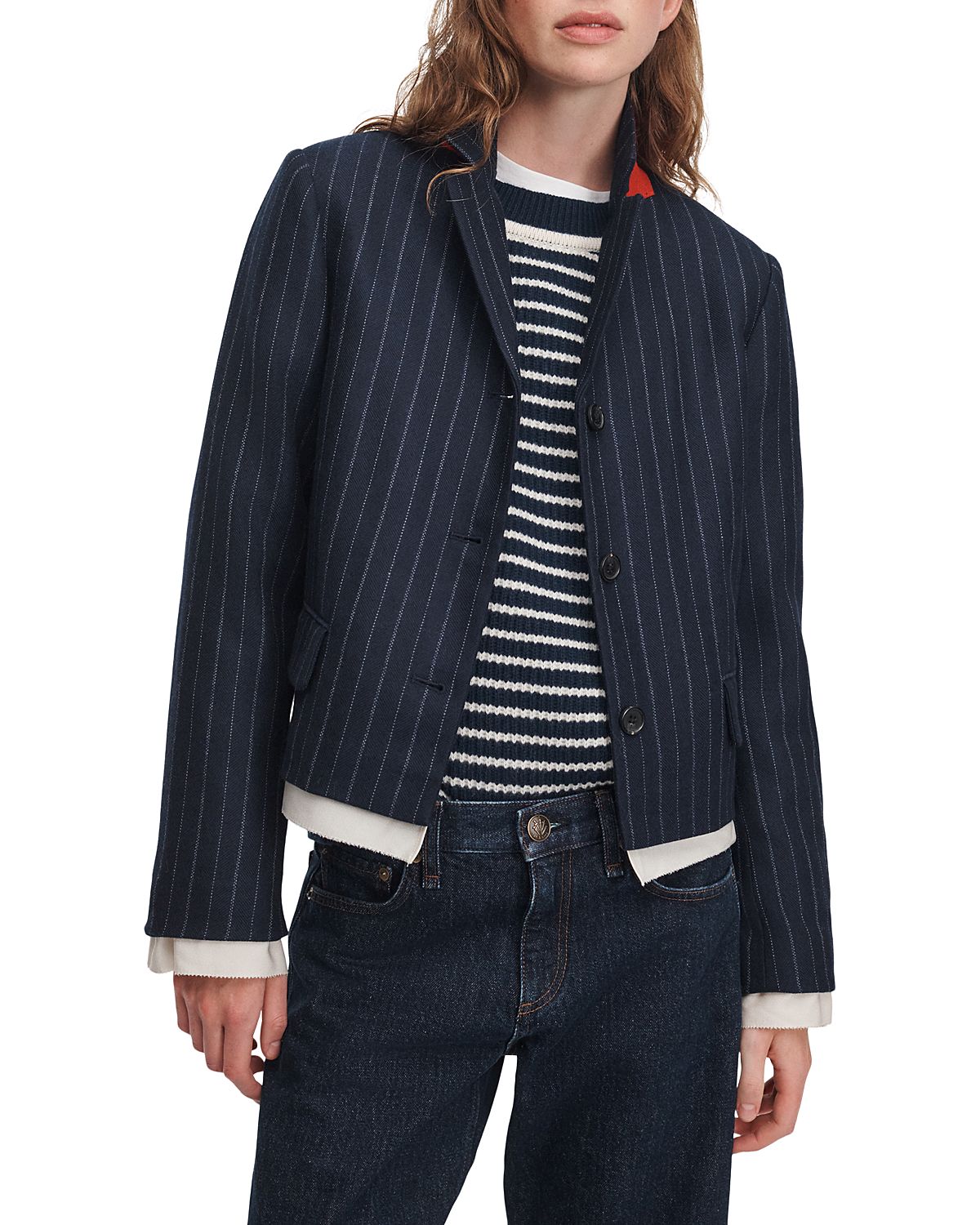 rag & bone Lawrence Wool Blend Crop Blazer
