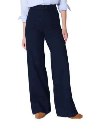 Stretch Twill Wide Leg Pants
