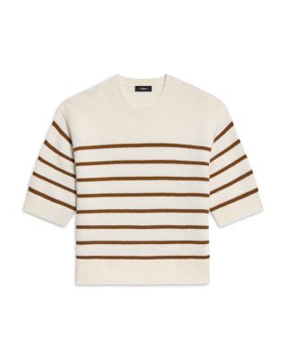 Cropped Cashmere Crewneck Sweater Tee
