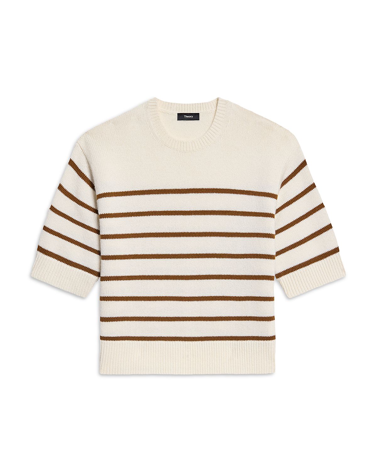 Theory Cropped Cashmere Crewneck Sweater Tee