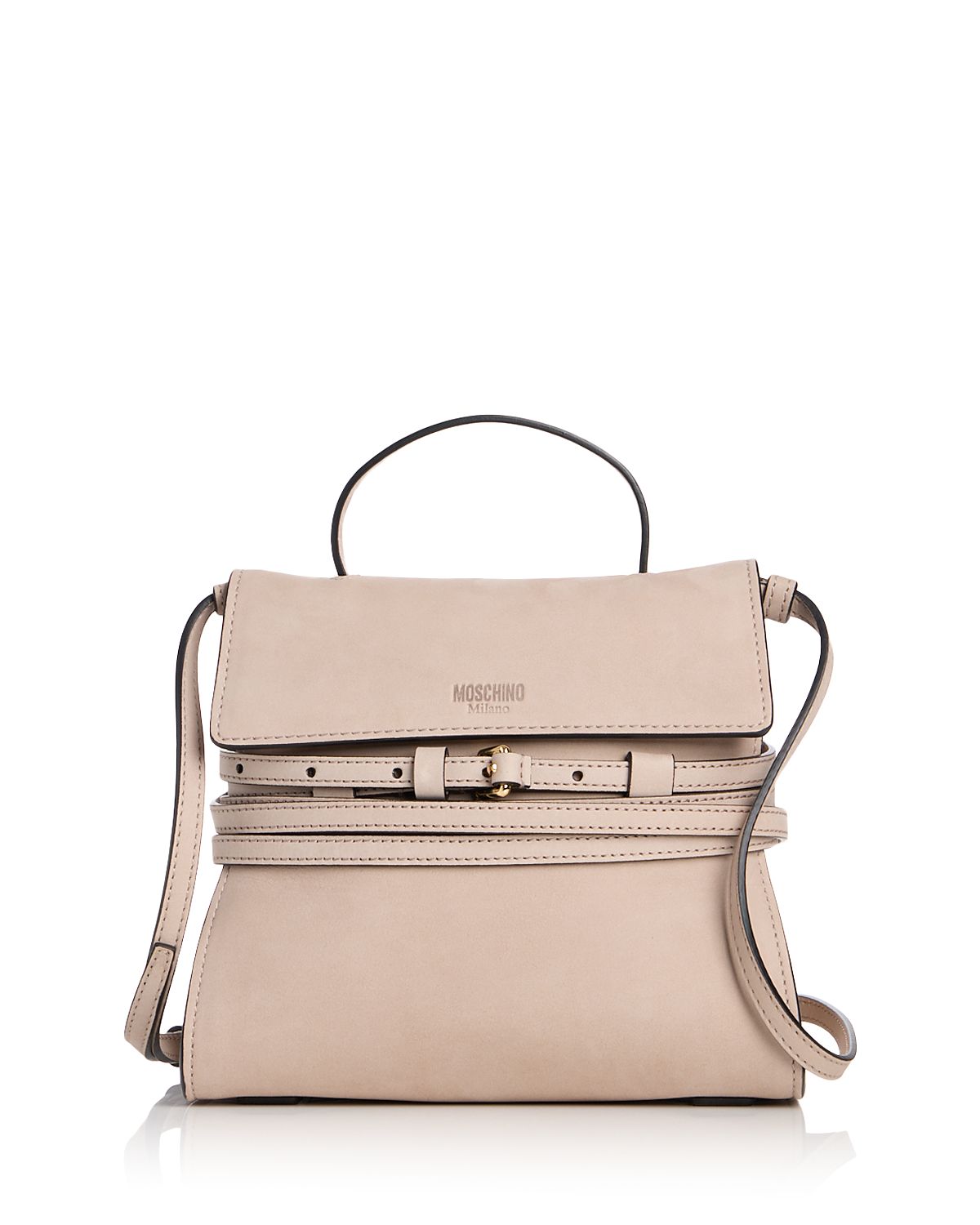 Moschino Tie Me Leather Shoulder Bag