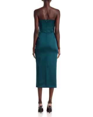 Voca Strapless Satin Dress - thumbnail 4
