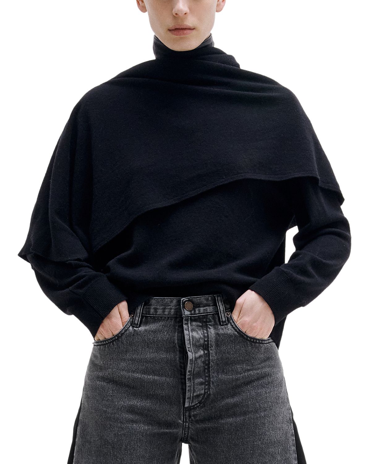 Darkpark Addison Wool Cashmere Knit Scarf Top