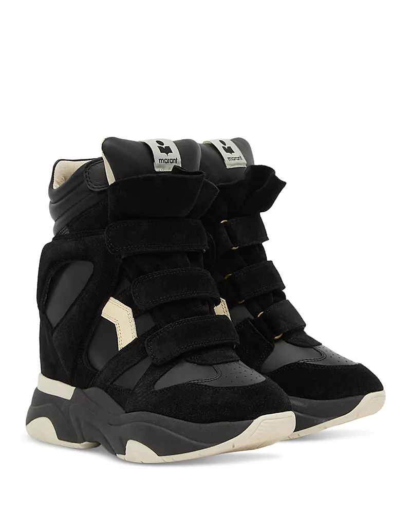 Isabel Marant Women's Balskee High Top Leather Wedge Sneakers
