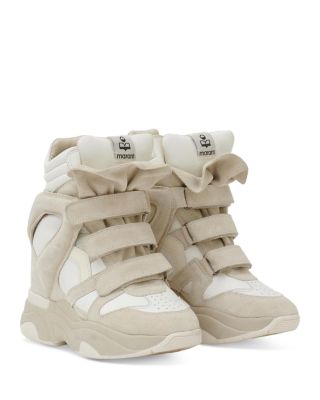 Women's Balskee High Top Leather Wedge Sneakers