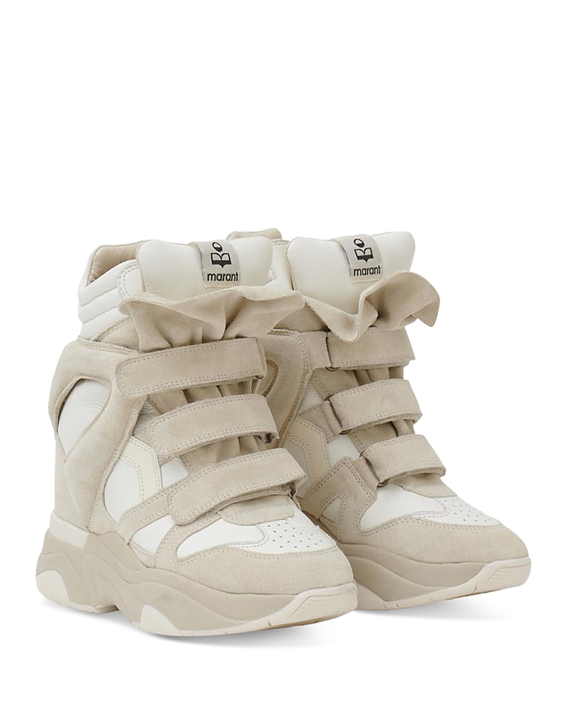 Isabel Marant Women's Balskee High Top Leather Wedge Sneakers