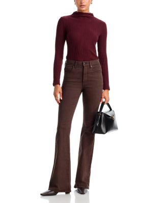 Beverly Coated High Rise Bootcut Jeans in Espresso - thumbnail 2