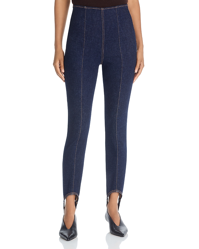 Veronica Beard Lydia High Rise Stirrup Jeans in Indigo Rinse