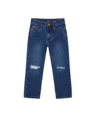 Boys' Stretch 5-Pocket Button Zip Fly Jeans - Little Kid