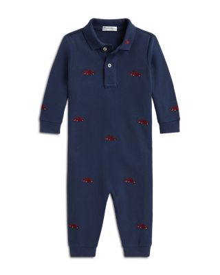 Boys' Truck Embroidered Cotton Polo Coverall - Baby