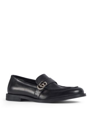 Men's Double G Brushed Leather Loafers