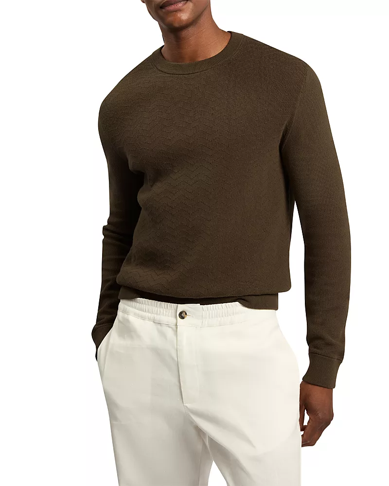 Ted Baker Ivess Cotton Mixed Stitch Sweater