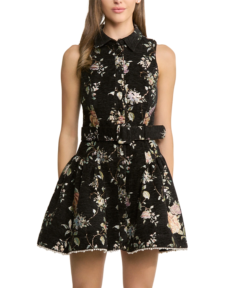 En Saison Jasmine Belted Sleeveless Mini Dress
