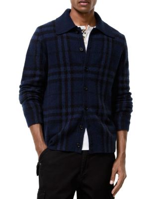  Check Cashmere Cardigan