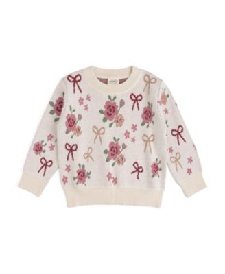 Girls' Coquette Rose Sweater - Baby, Little Kid