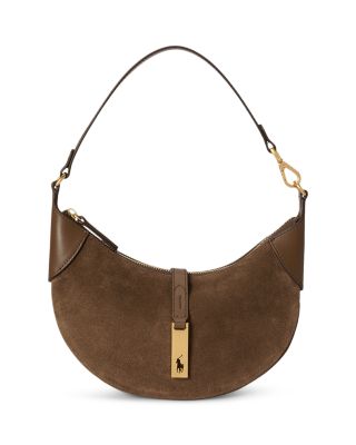 Polo ID Mini Convertible Suede Shoulder Bag