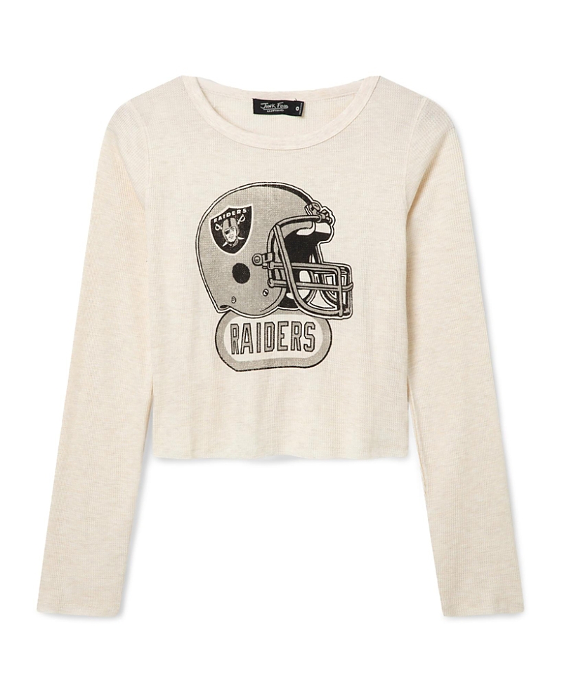 Junk Food Clothing Women's Las Vegas Raiders Helmet Crop Thermal