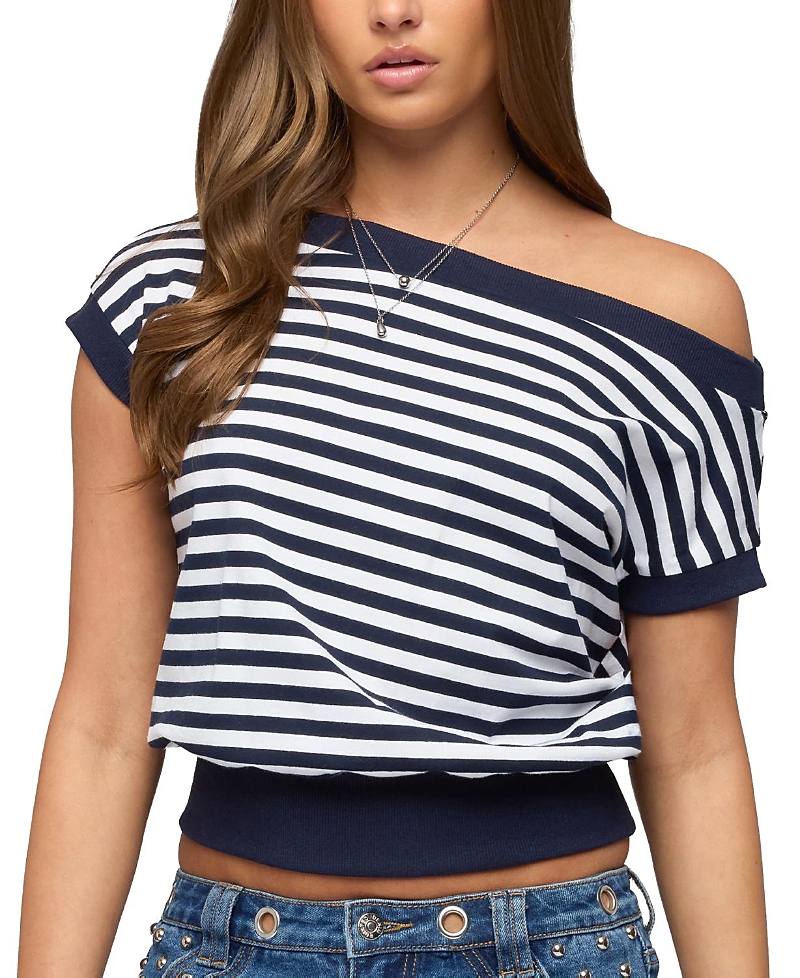 Edikted Philly Striped Off Shoulder Top