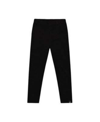 Girls' Rib Elastic Waistband Logo Patch Leggings - Baby