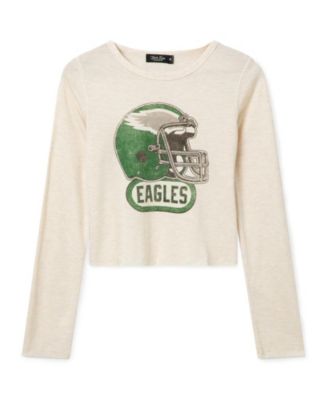 Junk Food Clothing Women's Philadelphia Eagles Helmet Crop Thermal