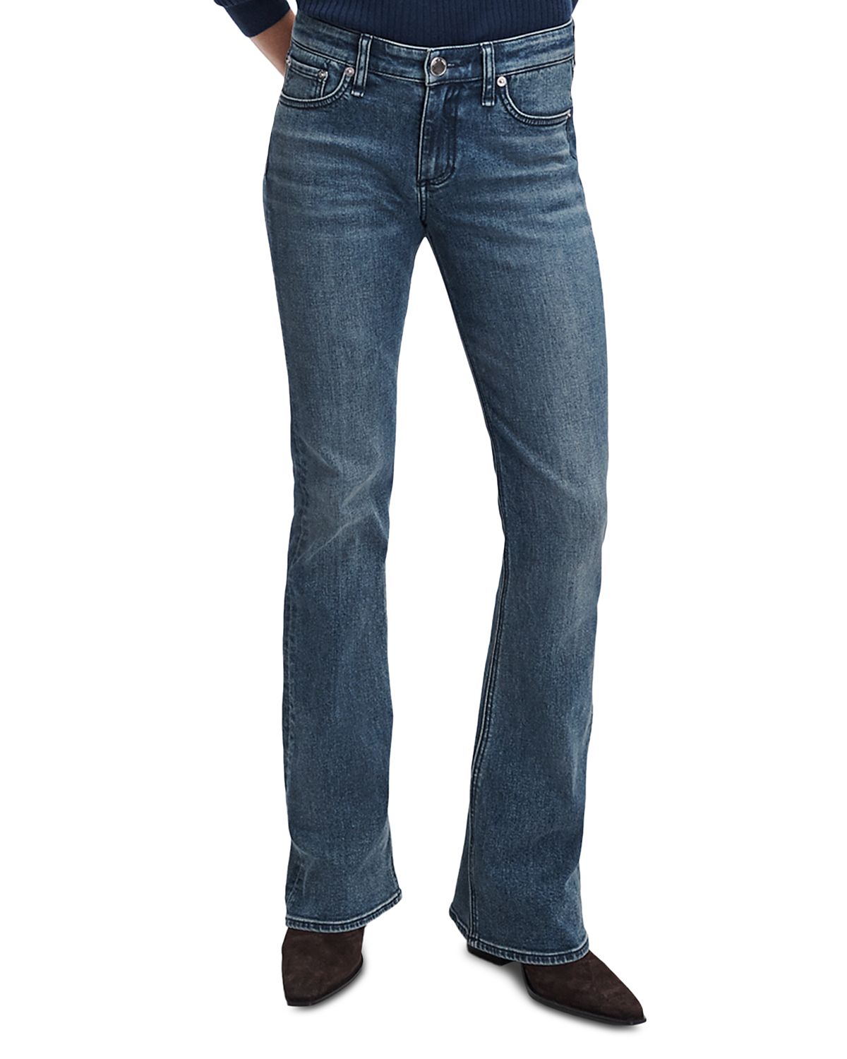 rag & bone Kinsley Low Rise Cotton Stretch Full Bootcut Jeans