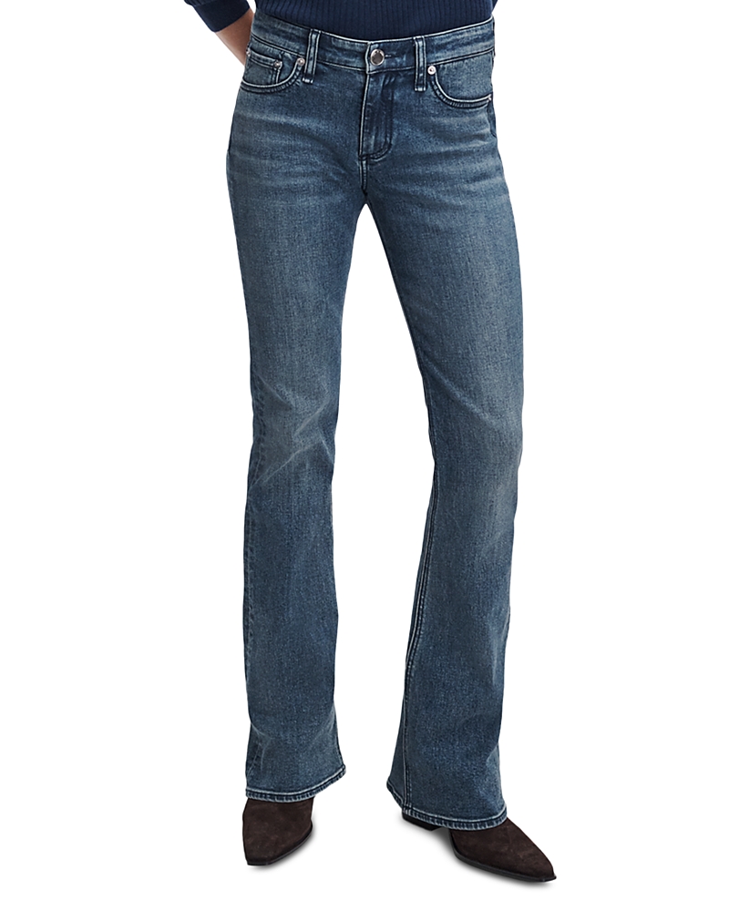 rag & bone Kinsley Low Rise Cotton Stretch Full Bootcut Jeans in Sadie