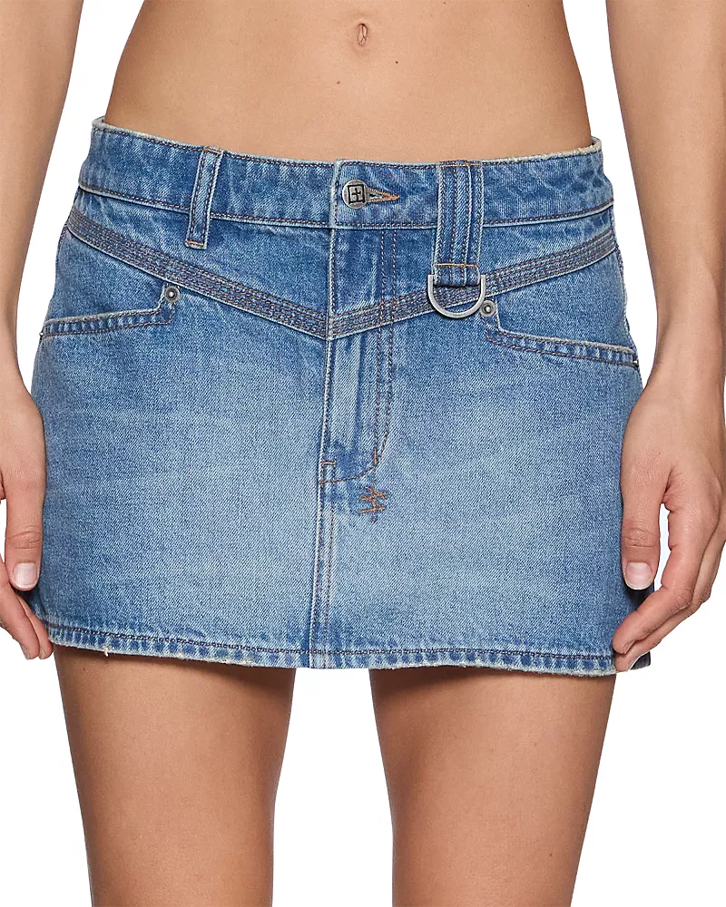 Ksubi Cotton Low Rider Mini Skirt