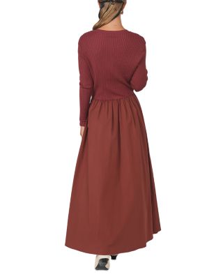 Mixed Media Maxi Dress - thumbnail 7