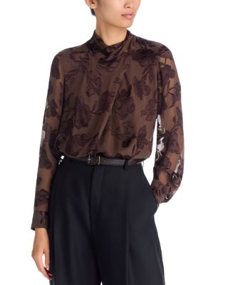 Elie Tahari The Tiffany Silk Blend Blouse