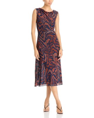 Leyla Boat Neck Midi Dress
