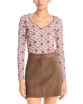 Lindey Wide V Neck Long Sleeve Top