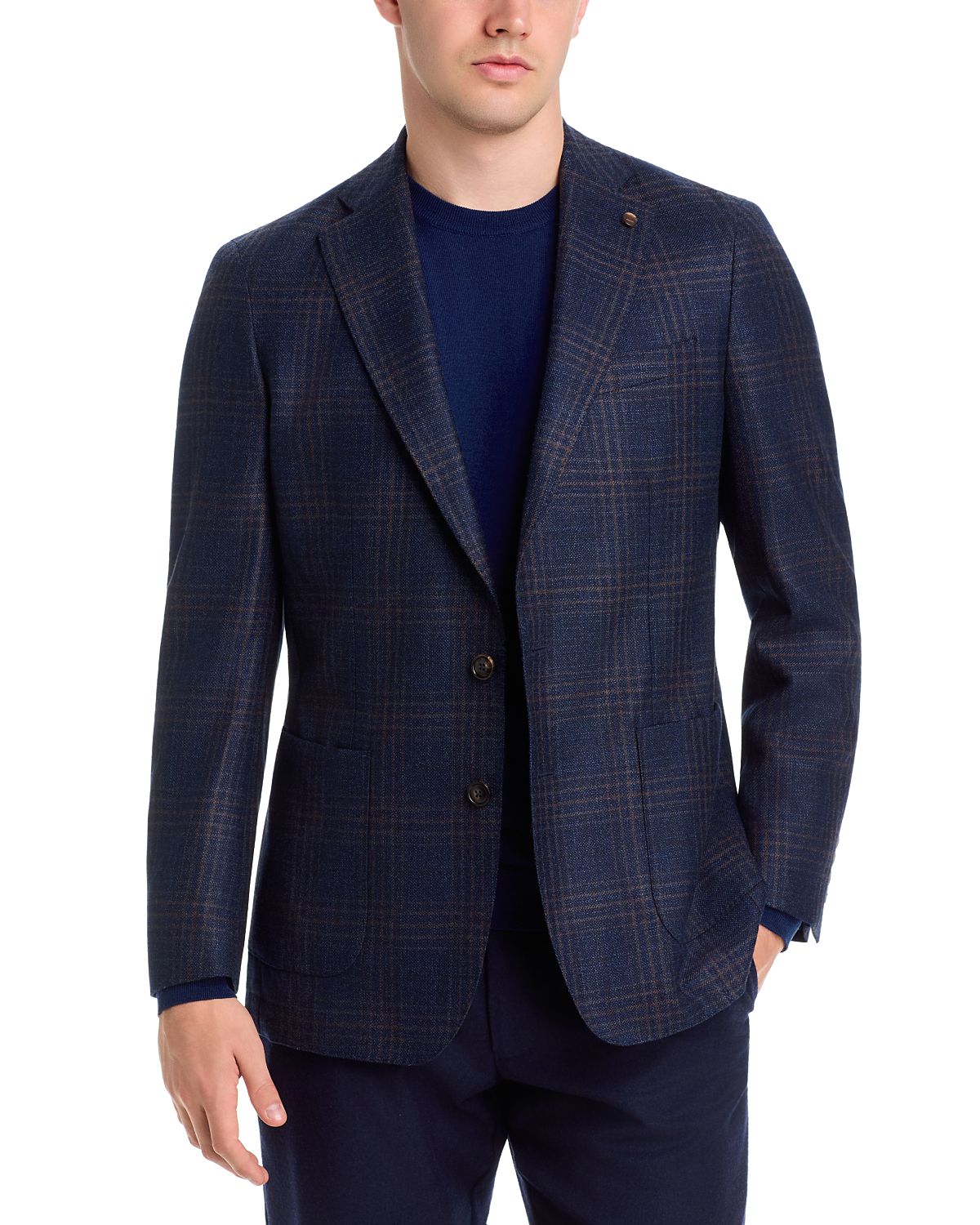 Peter Millar Collins Plaid Wool Blend Tailored Fit Jacket