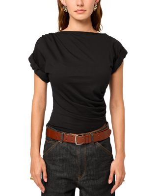 Francine Pleated Short Sleeve Tee