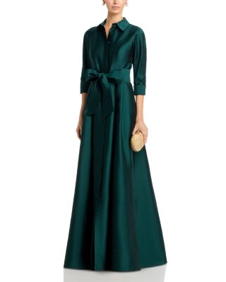 teri jon emerald green dress Shirt Gown - SCV016869_NB_L