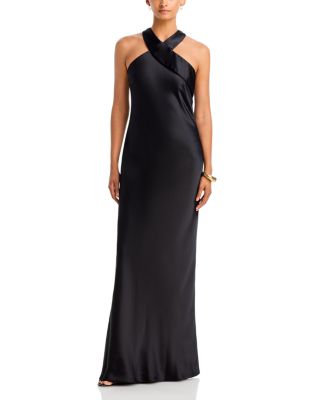 Sleeveless Satin Gown - Exclusive