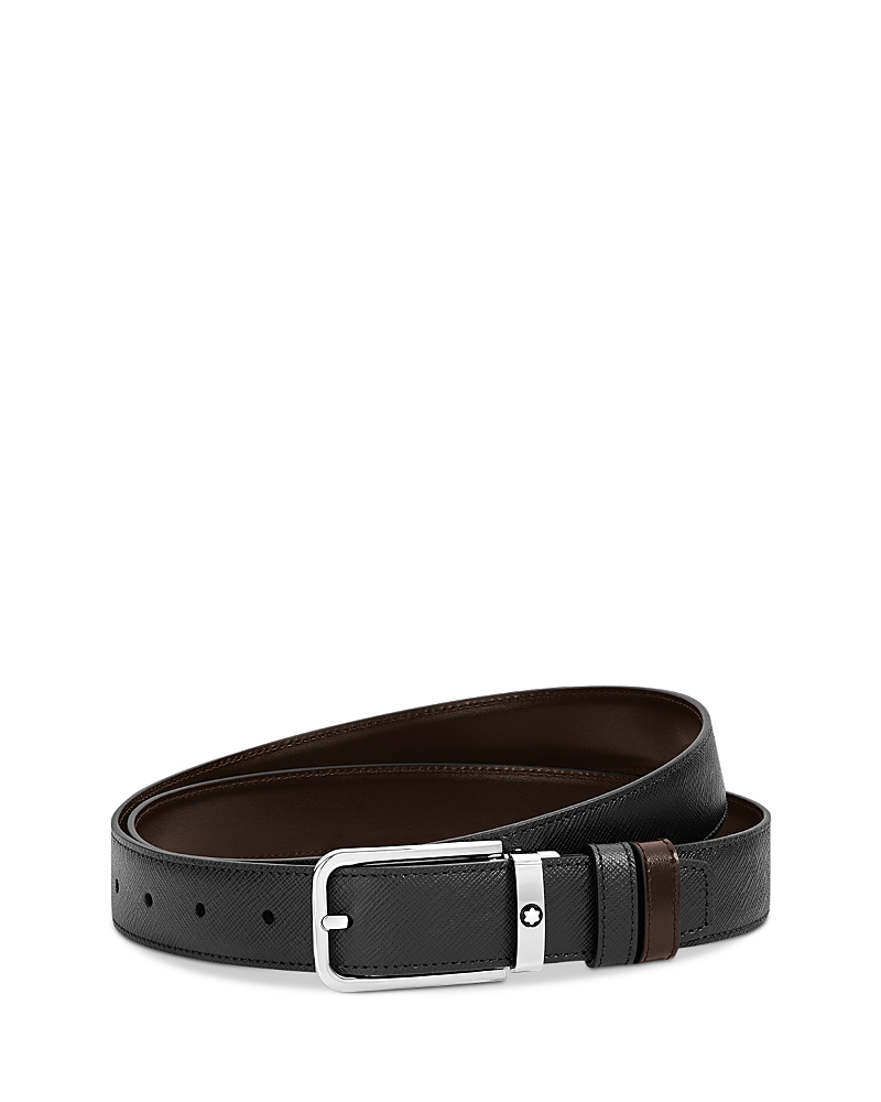 Montblanc Men's Reversible Rectangle Buckle Belt · OS