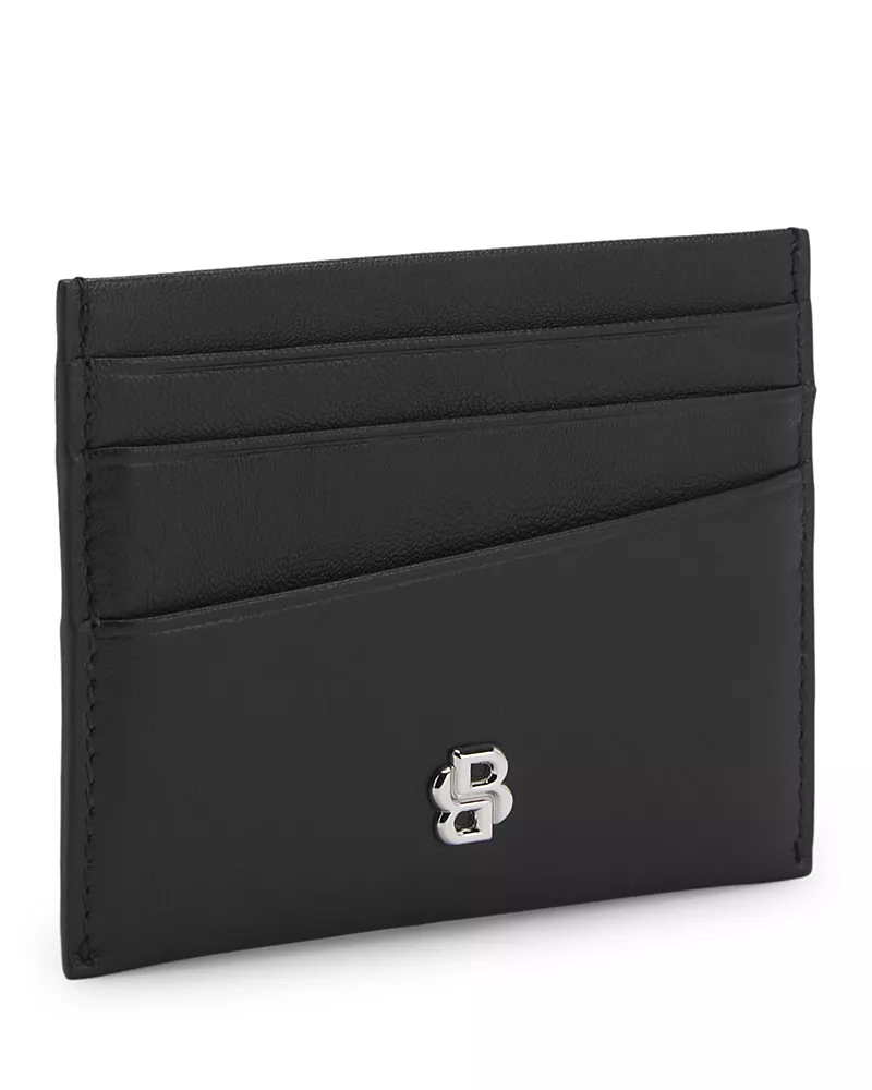 Boss Icon Leather Five Slot Logo Wallet