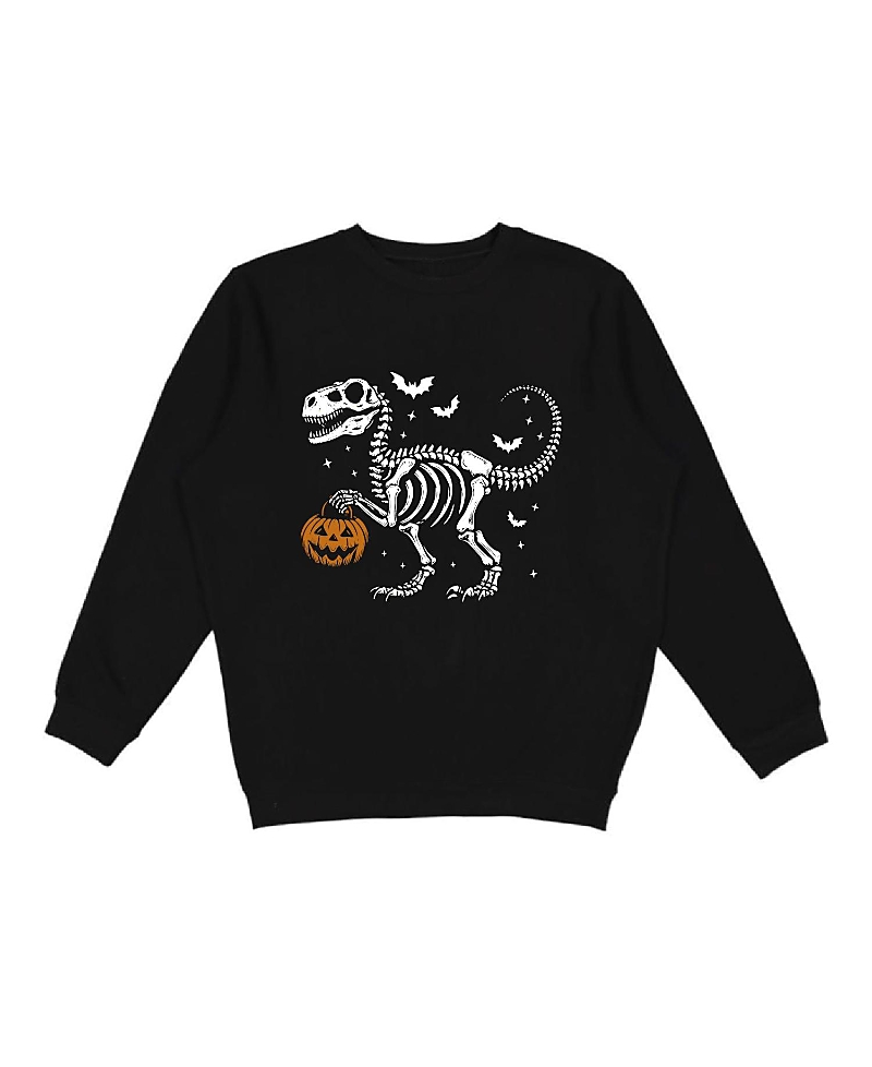 Sweet Wink Boys' Dinosaur Skeleton Halloween Sweatshirt - Little Kid, Big Kid