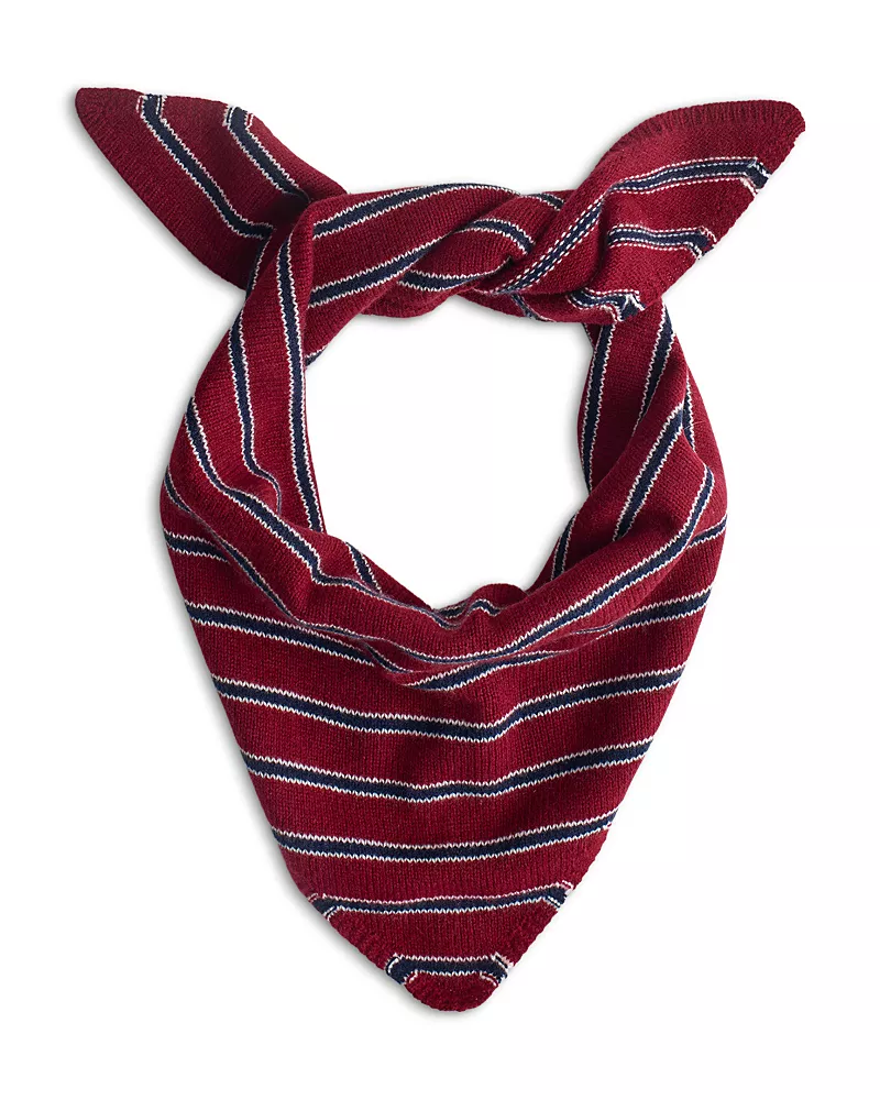 Madewell Striped Wool Knit Triangle Bandana