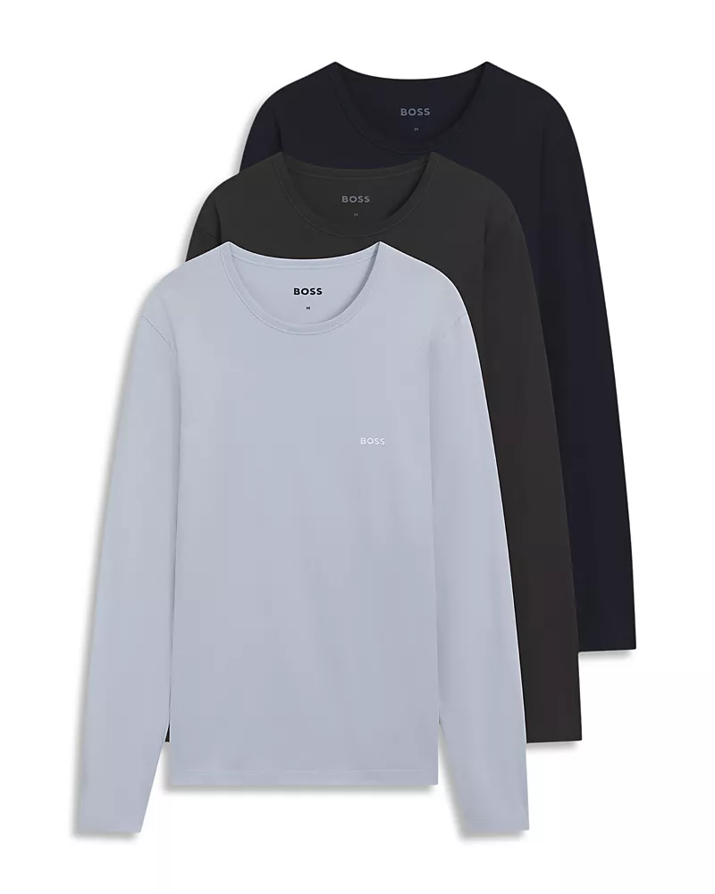 Boss Cotton Long Sleeve Tee, Pack of 3