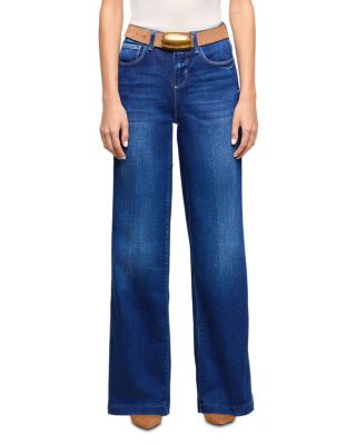 Petites Scottie High Rise Wide Leg Jeans in Marvista