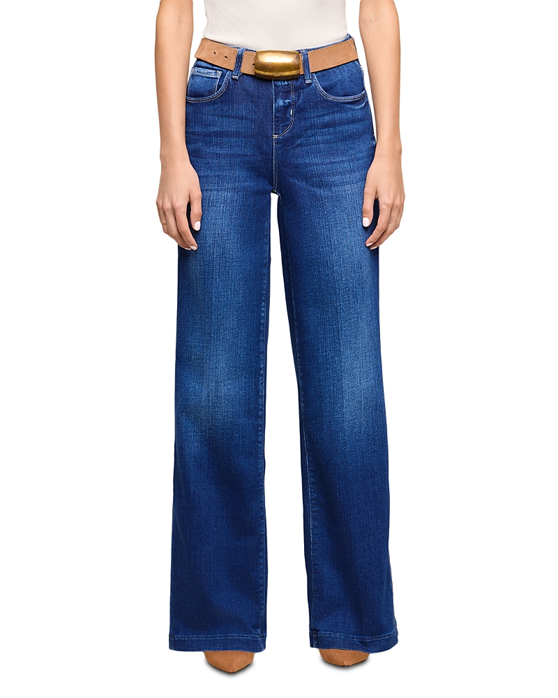L'Agence Petites Scottie High Rise Wide Leg Jeans in Marvista